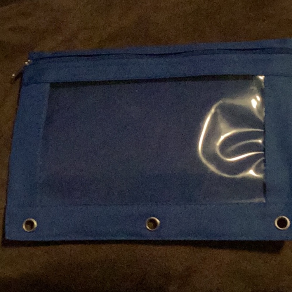 Blue supplies bag